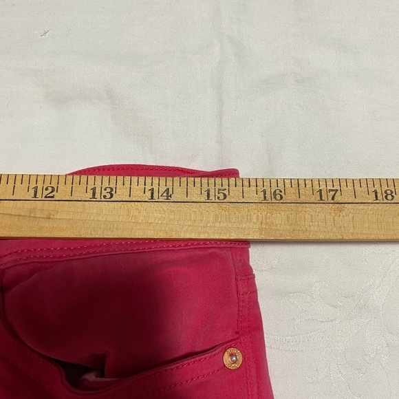 Kensie Jeans Ankle Biter Women's Hot Pink Denim Size 29 - Picture 6 of 9